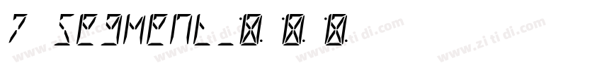 7 segment字体转换